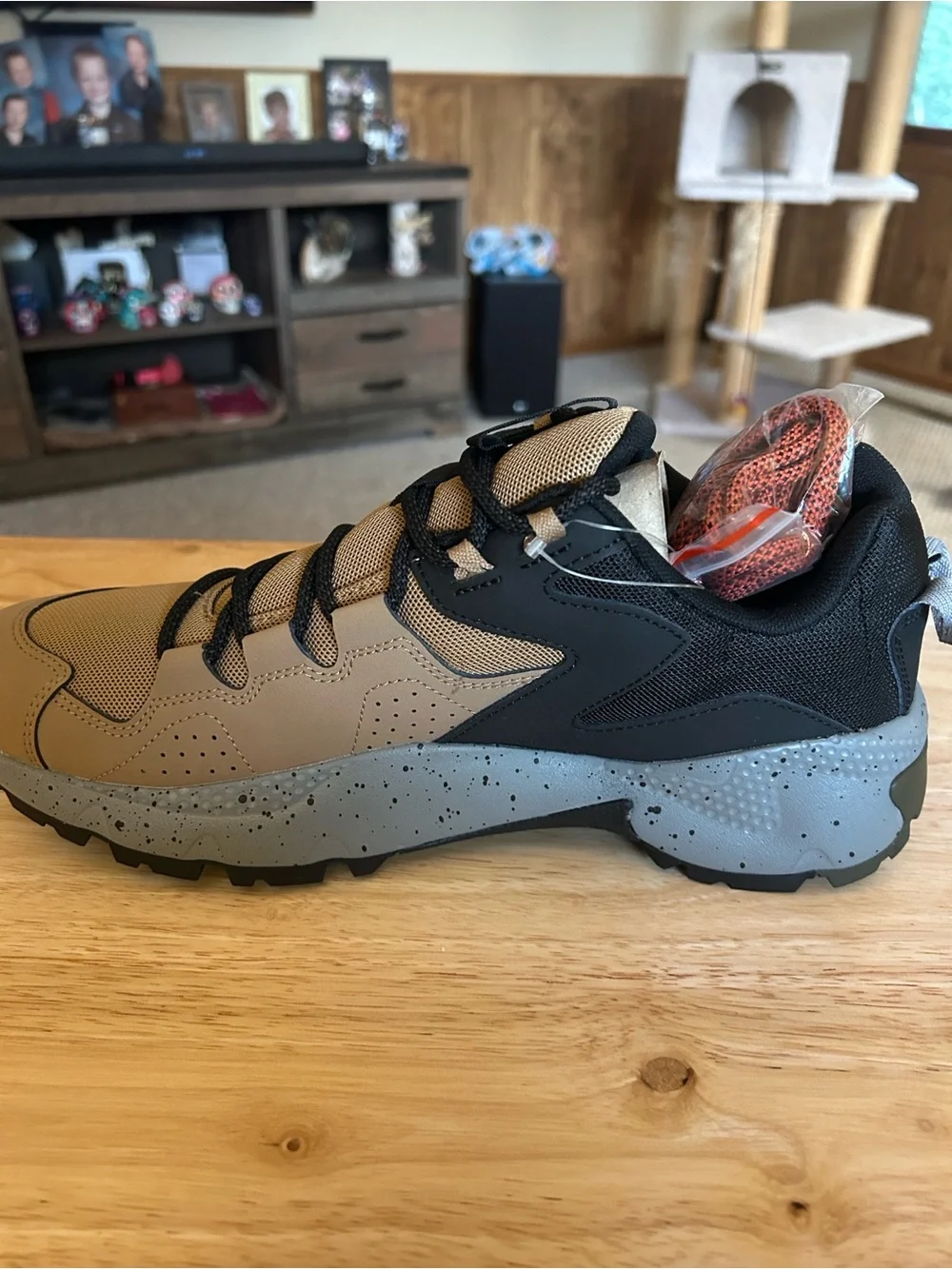 The North Face Utility Brown and Black Shoe Box with Label